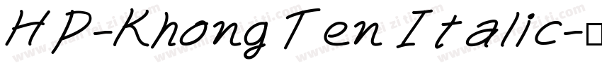 HP-Khong Ten Italic字体转换